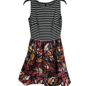 Taylor Stripe Floral Fit N Flare Women Dress 12